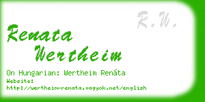 renata wertheim business card