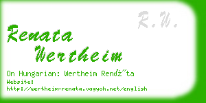 renata wertheim business card